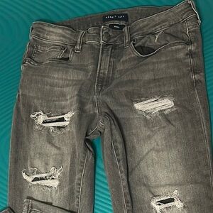 Aeropostale Men's Skinny Jeans - Distressed Gray